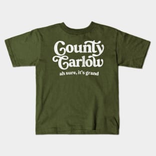 County Carlow / Original Humorous Retro Typography Design Kids T-Shirt